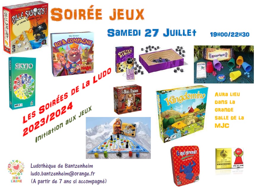 Soirée jeu juillet